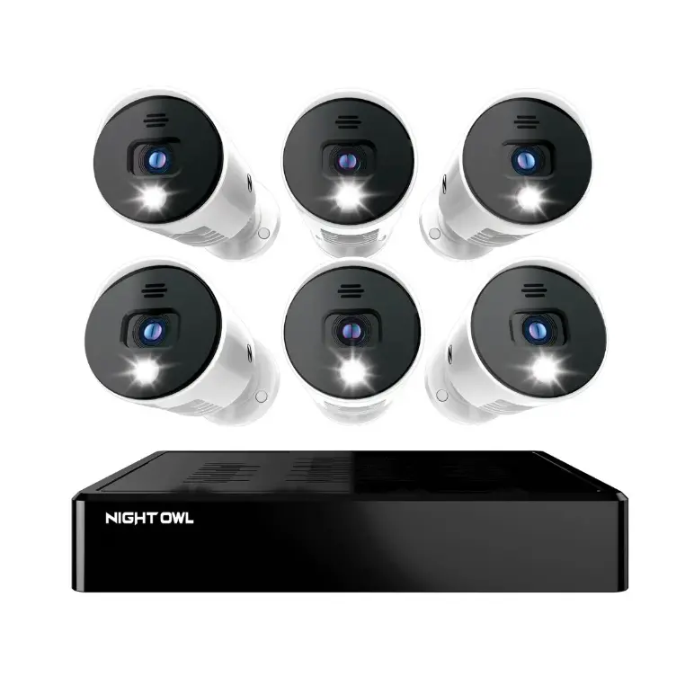 8 Channel 1080P Bluetooth Dvr With 1Tb Hard Drive And 6 Wired 1080P Spotlight Cameras With Audio Alerts And Sirens 1