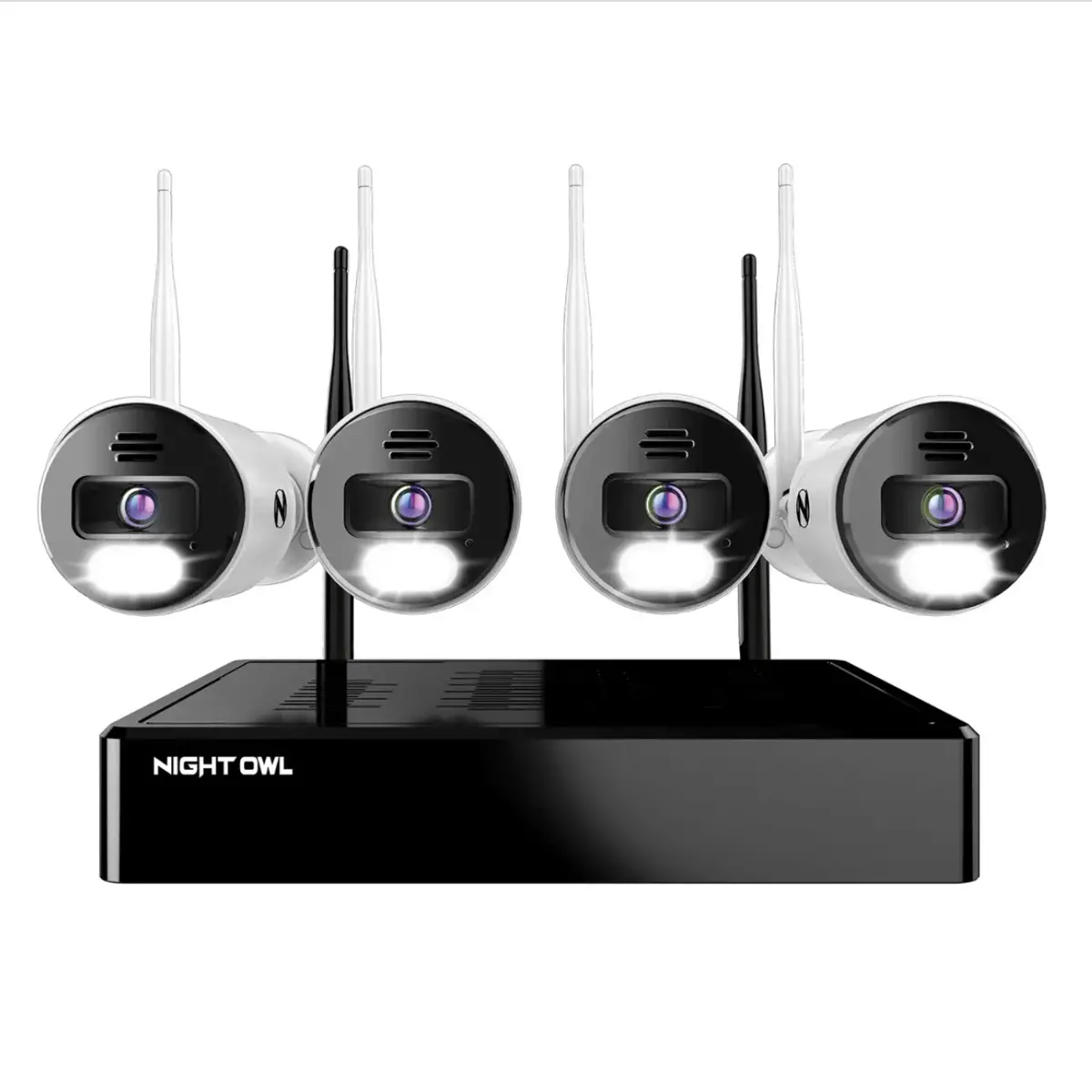 10 Channel 4K Bluetooth Wi-Fi Nvr With 1Tb Hard Drive And 4 Wi-Fi Ip 4K Spotlight Cameras With 2-Way Audio And Audio Alerts And Sirens 1