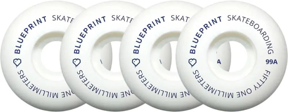 Blueprint Mini Heart Skateboard Wheels 4-Pack 1