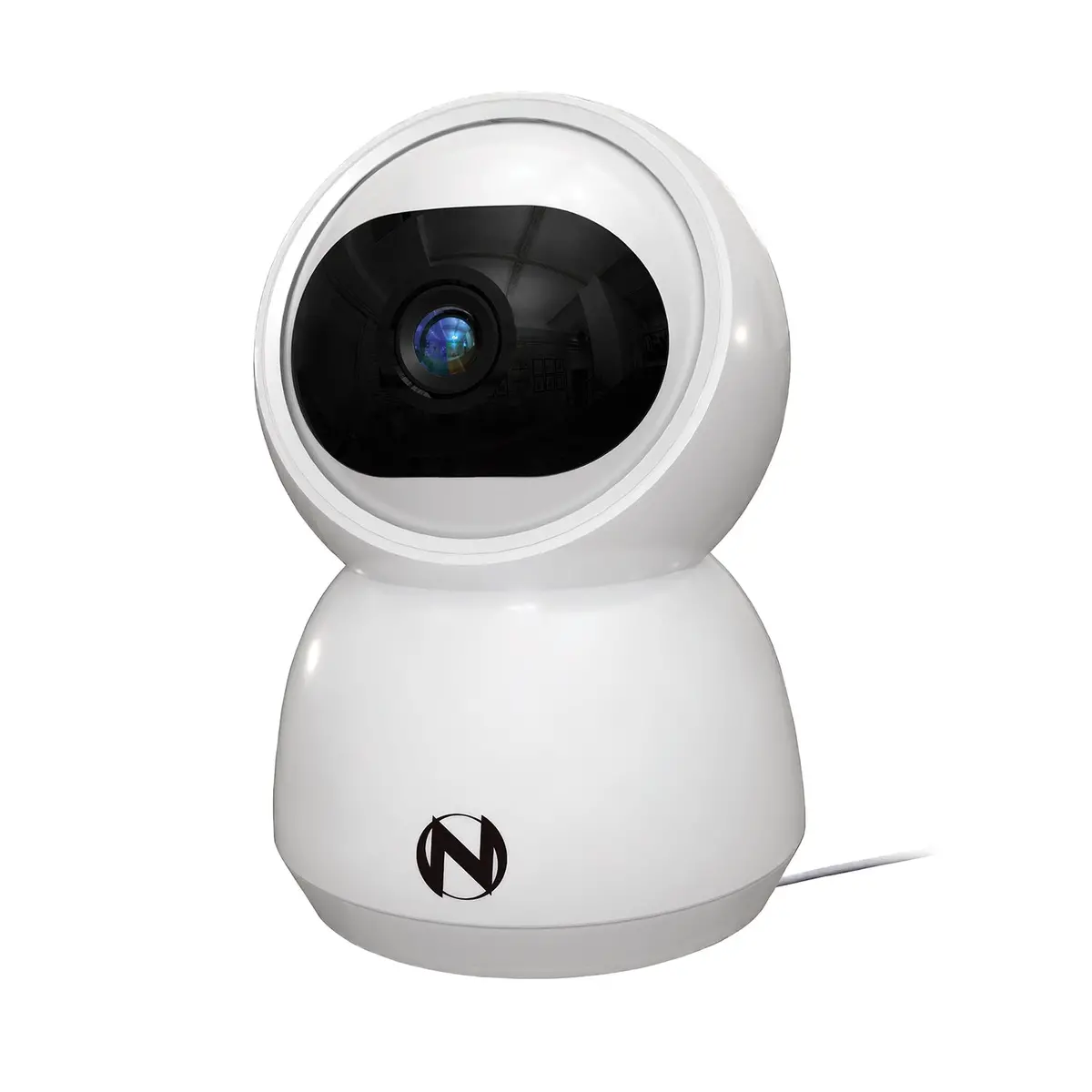 Refurbished Indoor Wi-Fi Ip Plug In 3Mp Deterrence Camera With Pan, Tilt And 2-Way Audio - White 1