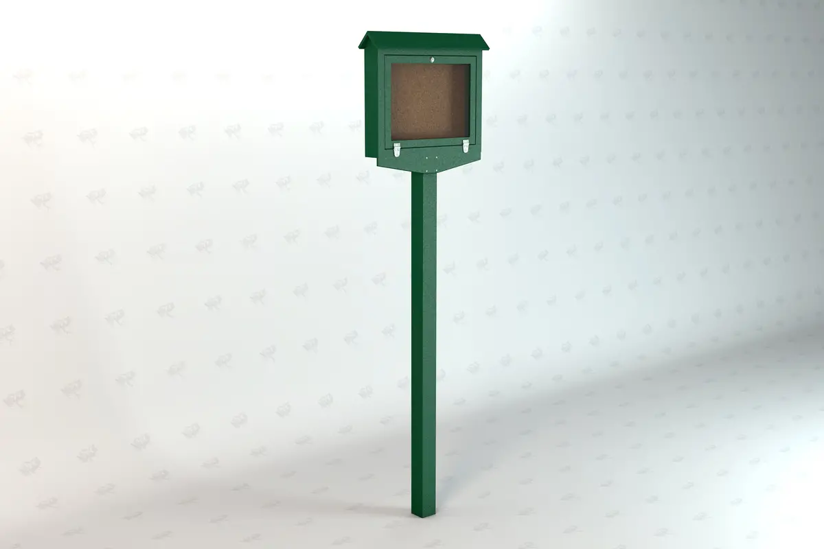 Small Recycled Plastic Hinged Message Center 4
