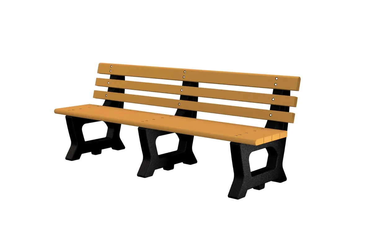 Eco-Friendly Recycled Plastic Brooklyn-Style Park Bench