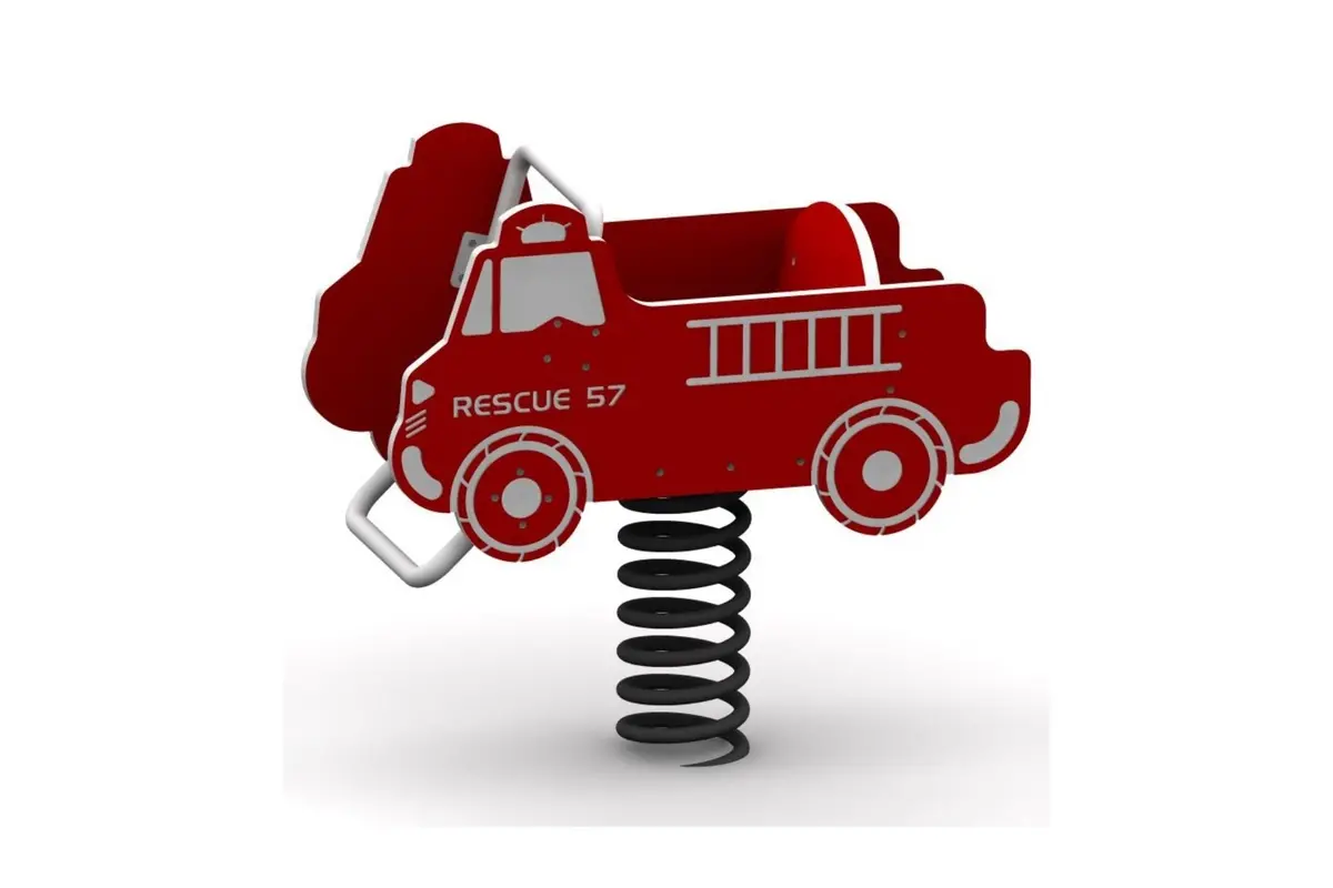 Fire Truck Single Seat Spring Rider 1