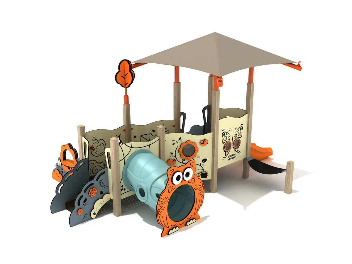 Fuchsia Canopy Mini Play Structure 1