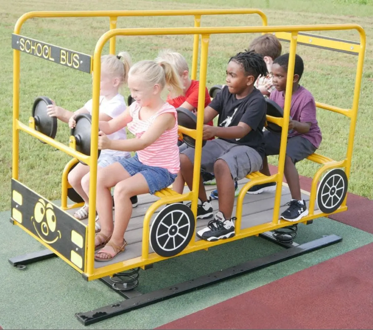 Happy Time School Bus Multi Passenger Spring Rider 1