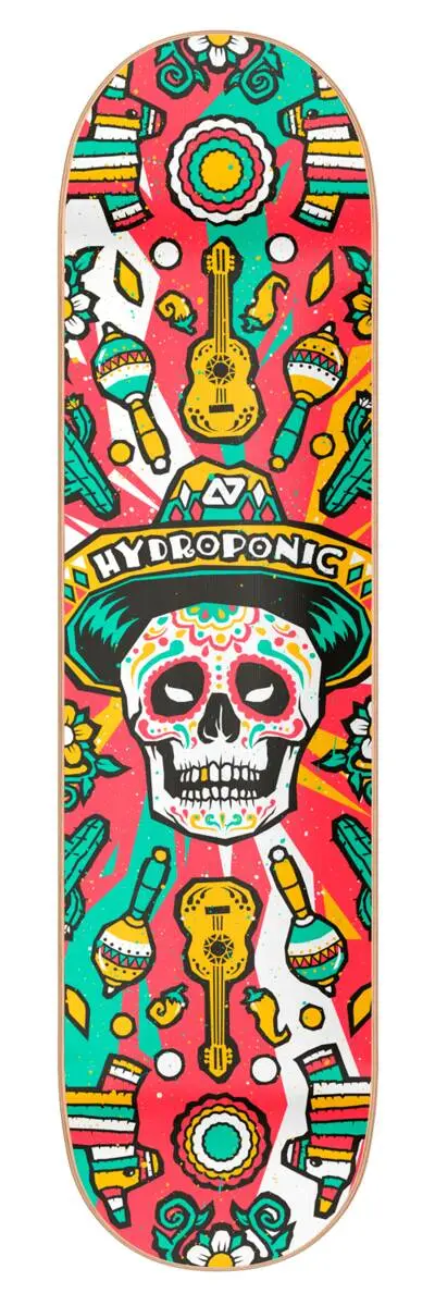 Hydroponic Mexican Skull 2.0 Skateboard Deck 3