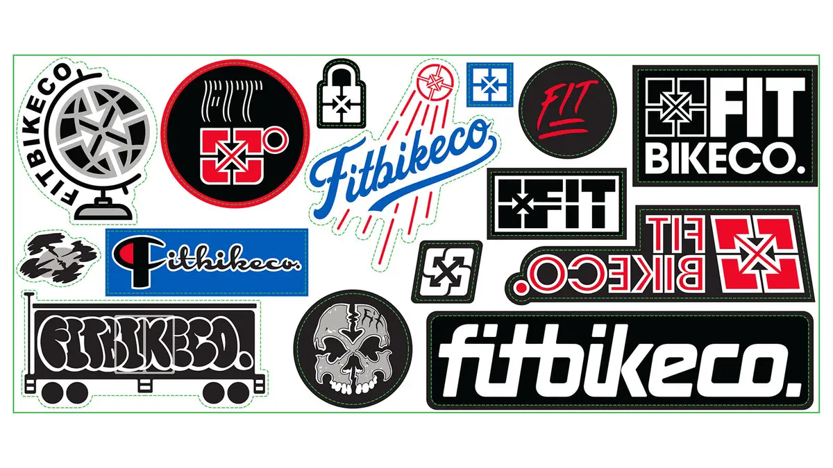 Fit Bike Co. Pro Sticker Sheet 4″ X 9″ 1