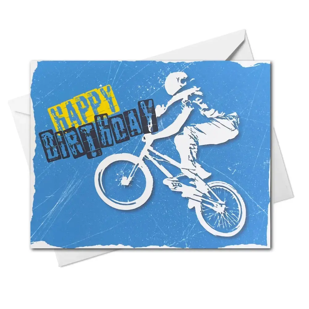 Happy Birthday Bmx Racer- Greeting Card 2