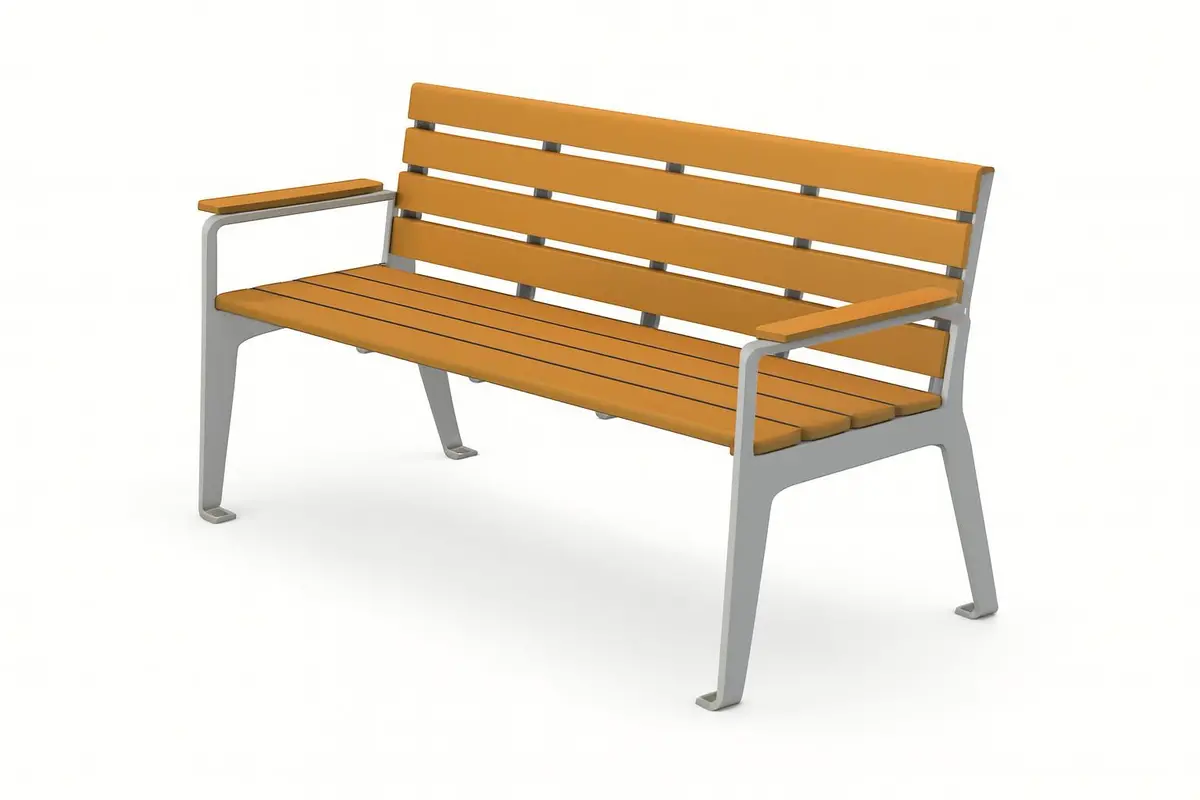 Plaza Recycled Plastic Park Bench 1