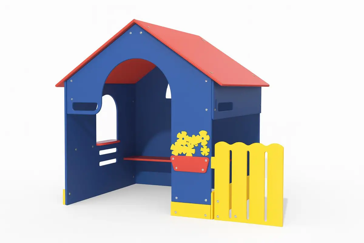 Tot Town Outdoor Tot House (Primary Colors) 1