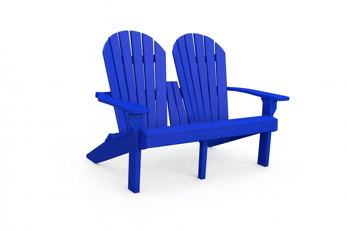 Riviera Recycled Plastic Adirondack Love Seat 1