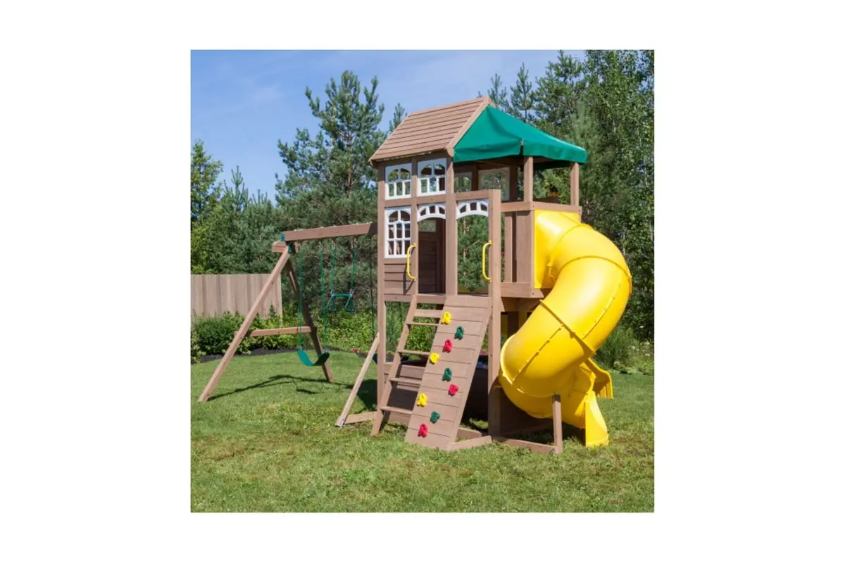 Lookout Lodge Wooden Swing Set / Playset 1