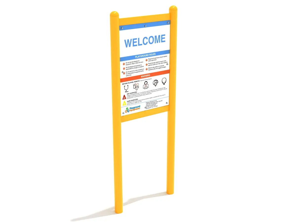 Double-Sided Safety And Welcome Sign 1
