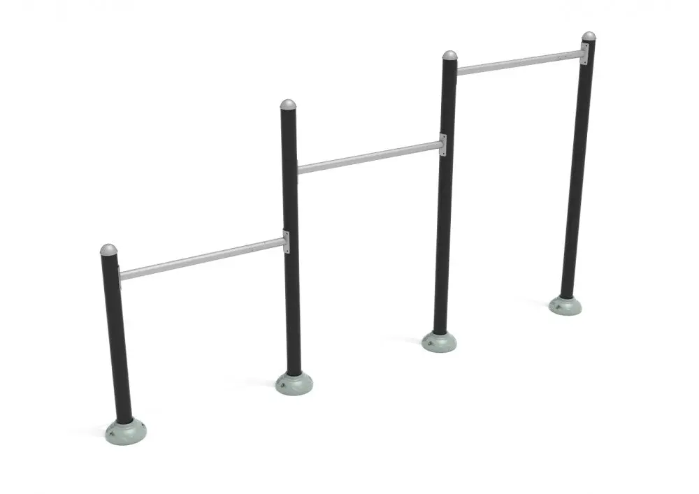 Triple Station Inclined Chin-Up Bars 1