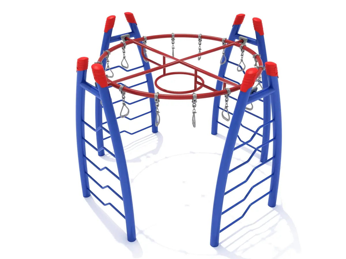 Curved Post Circle Overhead Swinging Ring Ladder 1