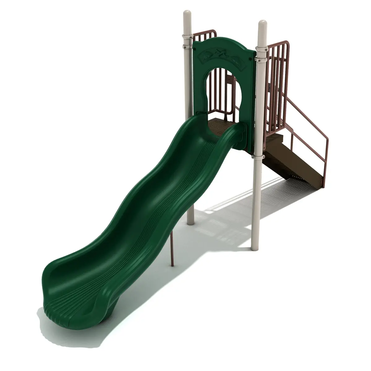 Straight Single Wave Slide 4 Foot Deck 1