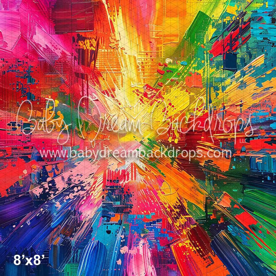 X Drop Rainbow Glitch Art Ii (Wm) 1