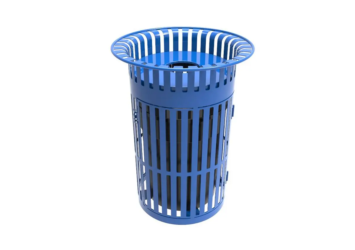 Swing Door 32 Gallon Receptacle With Lid & Liner 1