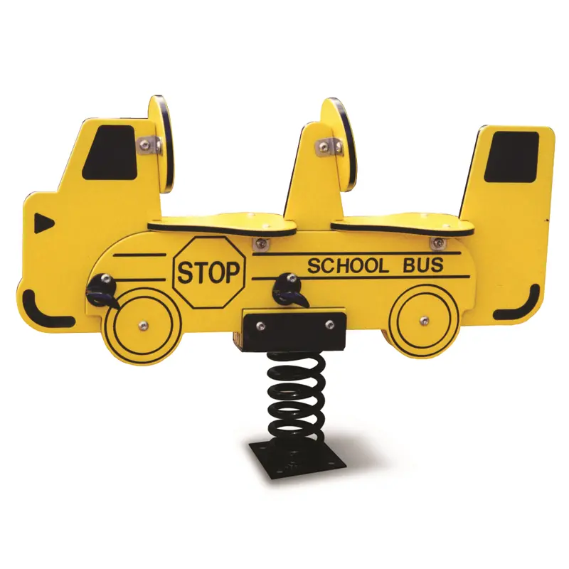 Yellow School Bus 2 Person Spring Rider 1