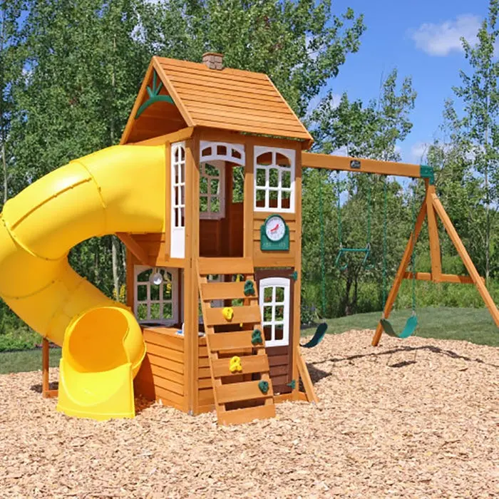 Creston Lodge Wooden Swing Set 1