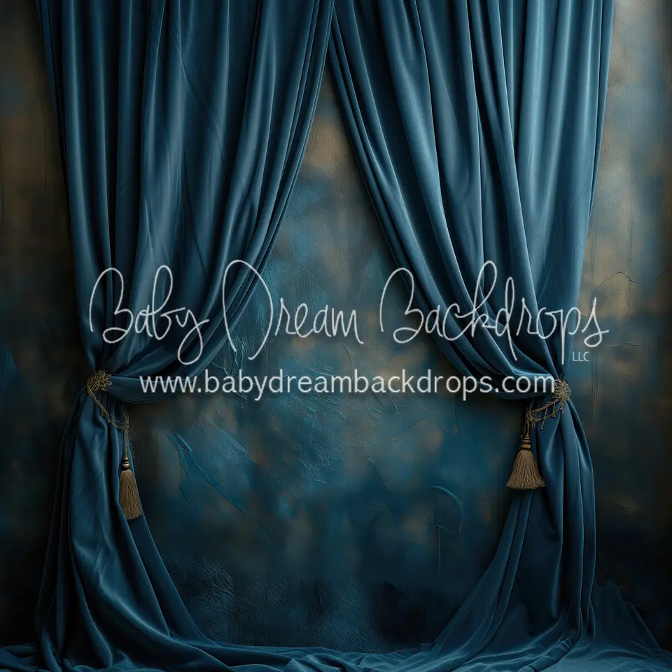 Sapphire Draped Art Wall – Right Panel Medium