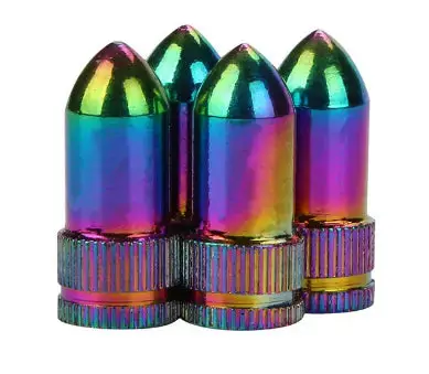 Bullet Valve Caps Oil Slick (Pair) 1