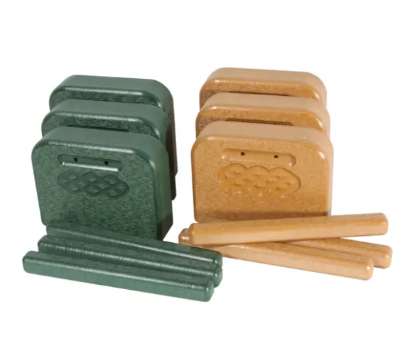 Eco Tone Blocks With Strikers (Set Of 6) - Green/Cedar 1