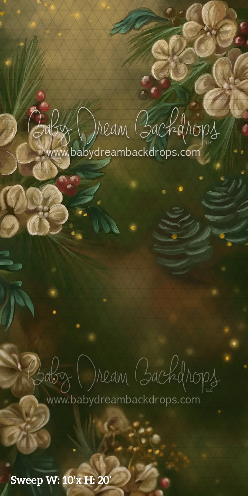 Divine Classic Christmas Sweep Backdrop – Bold Size