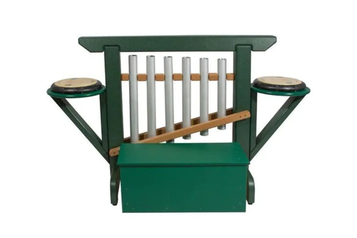 Throne Of Games (Chime Unit & Storage Bench) In Green/Cedar 1