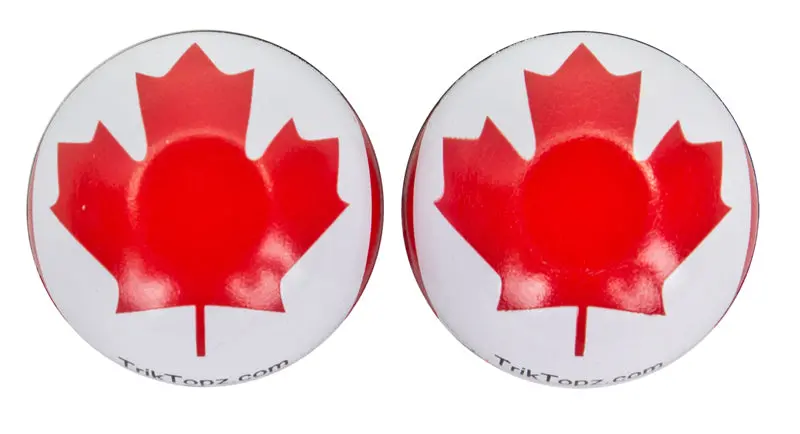 Trik Topz Canada Flag Valve Caps (Pair) 1