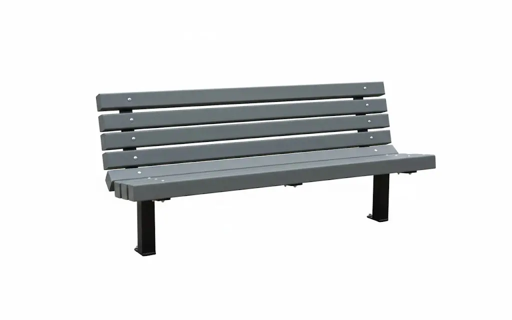 Recycled Bench With Back 1