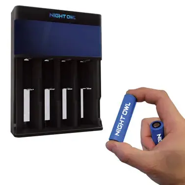 Intelligent Lithium Ion Battery Charger With 2 Rechargeable Lithium Ion Batteries 1