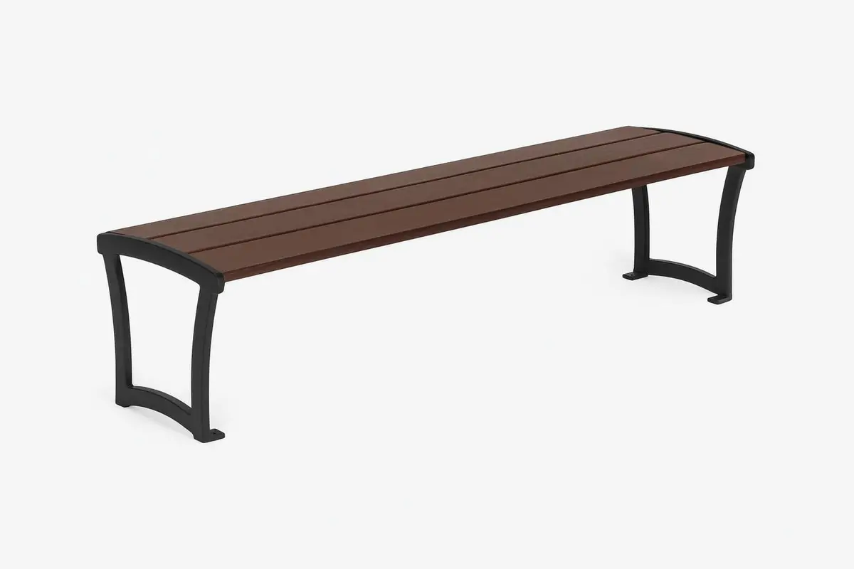 Madison Bench Without Back - Powder Coated Steel 1