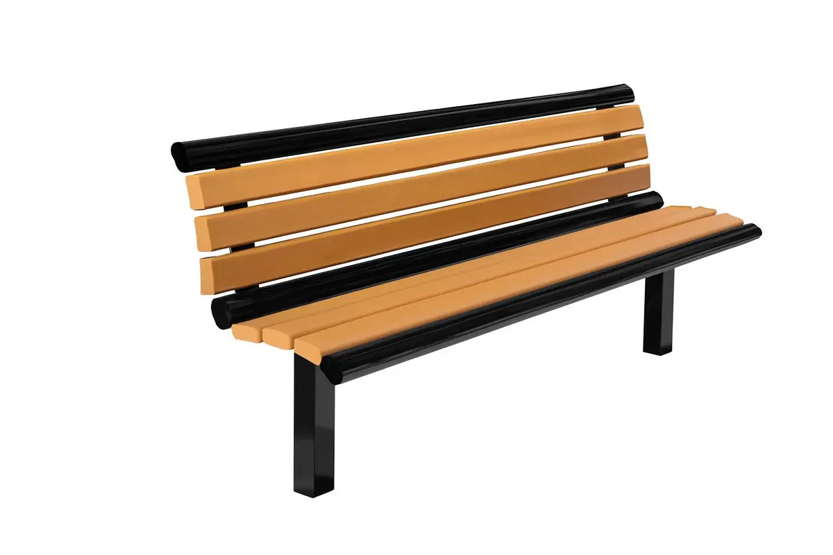 Richmond Recycled Bench With Back 1