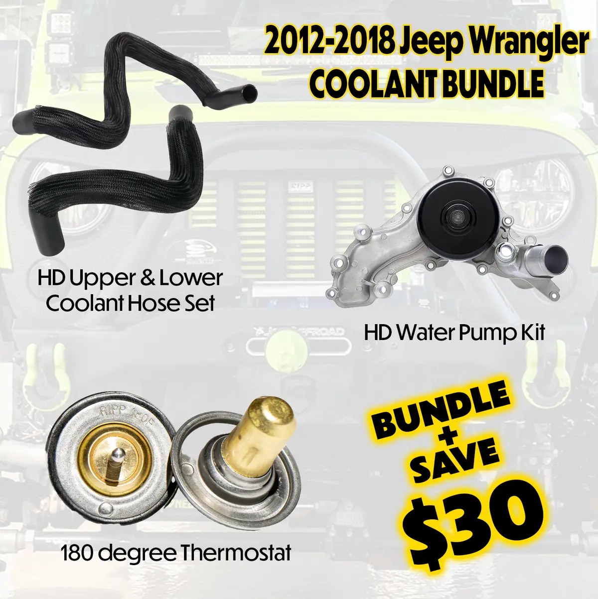 2012-2018 Jeep Wrangler 3.6L Cooling Maintenance Bundle 1