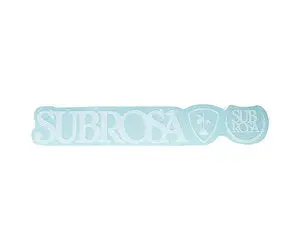 Subrosa Sticker - 6.5" X 1" - White/Clear 1