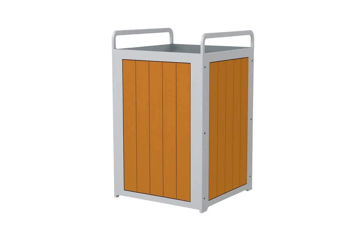 Plaza Recycled Plastic Trash Receptacle 1