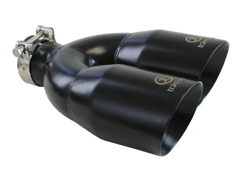 Afe Takeda 2.5In 304 Stainless Steel Clamp-On Exhaust Tip Passenger Side 2.5In Inlet 4Indual - Black 1