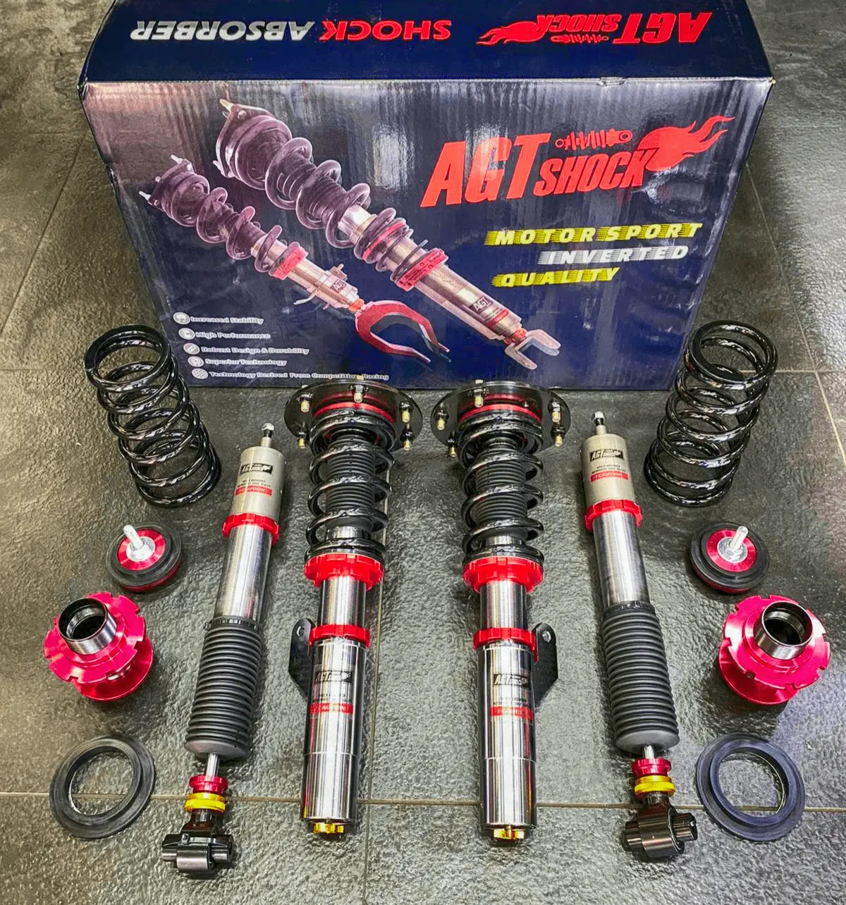 Agt Shock 2011-2018 F20 /F21 Rwd 1 Series Mk2 Front  Inverted Fork/Rear Flip - Front Spring Rate:6K180	Rear Spring Rate:7K230 1