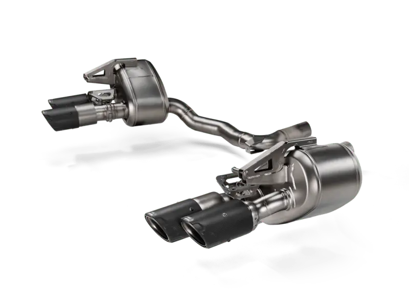 Akrapovic 2024+ Porsche Panamera Slip-On Line (Titanium) W/ Carbon Tips: Requires V6 Or V8 Fit Kit 1