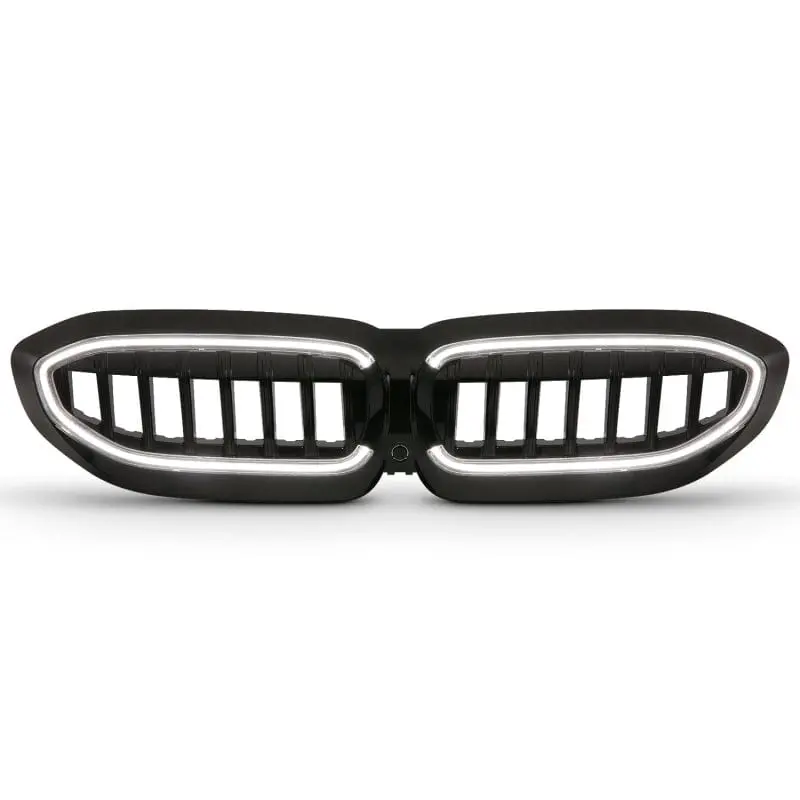 Anzo 19-22 Bmw 3 Series Black Housing Full Led Front Grille W/ Initiation & Running Light 1