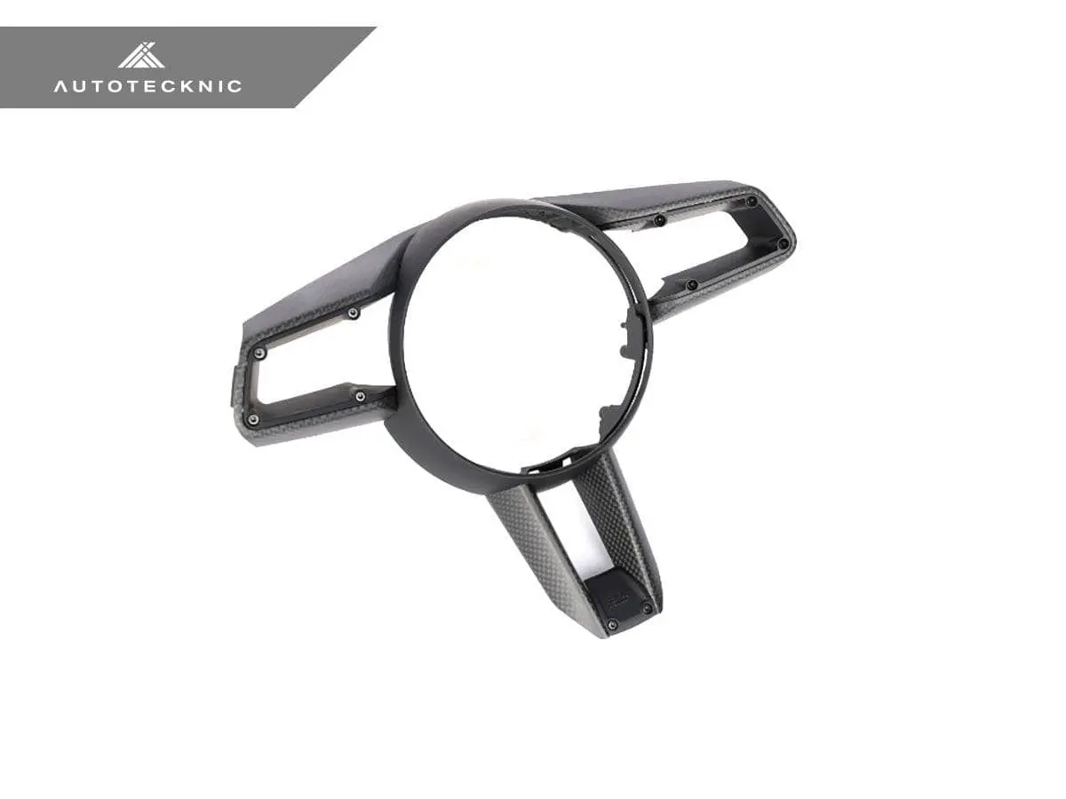 Autotecknic Carbon Fiber Steering Wheel Trim - Porsche 992 Models 1