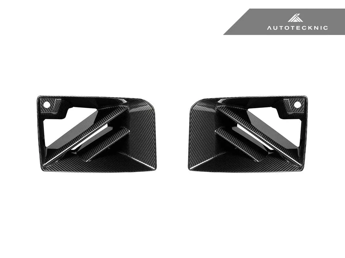 Autotecknic Dry Carbon Corsa Front Bumper Lower Vent Set - G87 M2 1