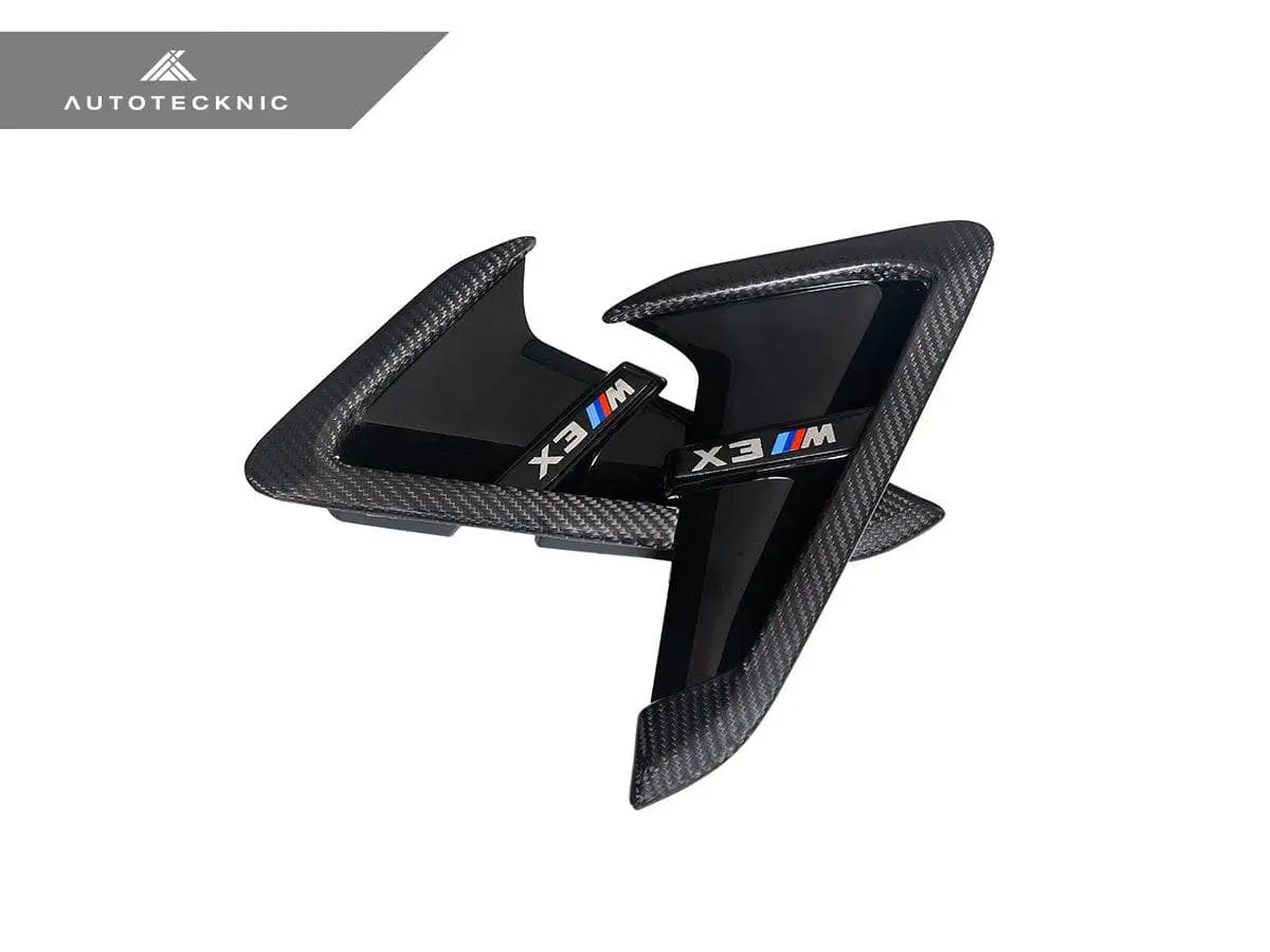 Autotecknic Dry Carbon Gloss Black Fender Trim Set - F97 X3m | F98 X4m 1