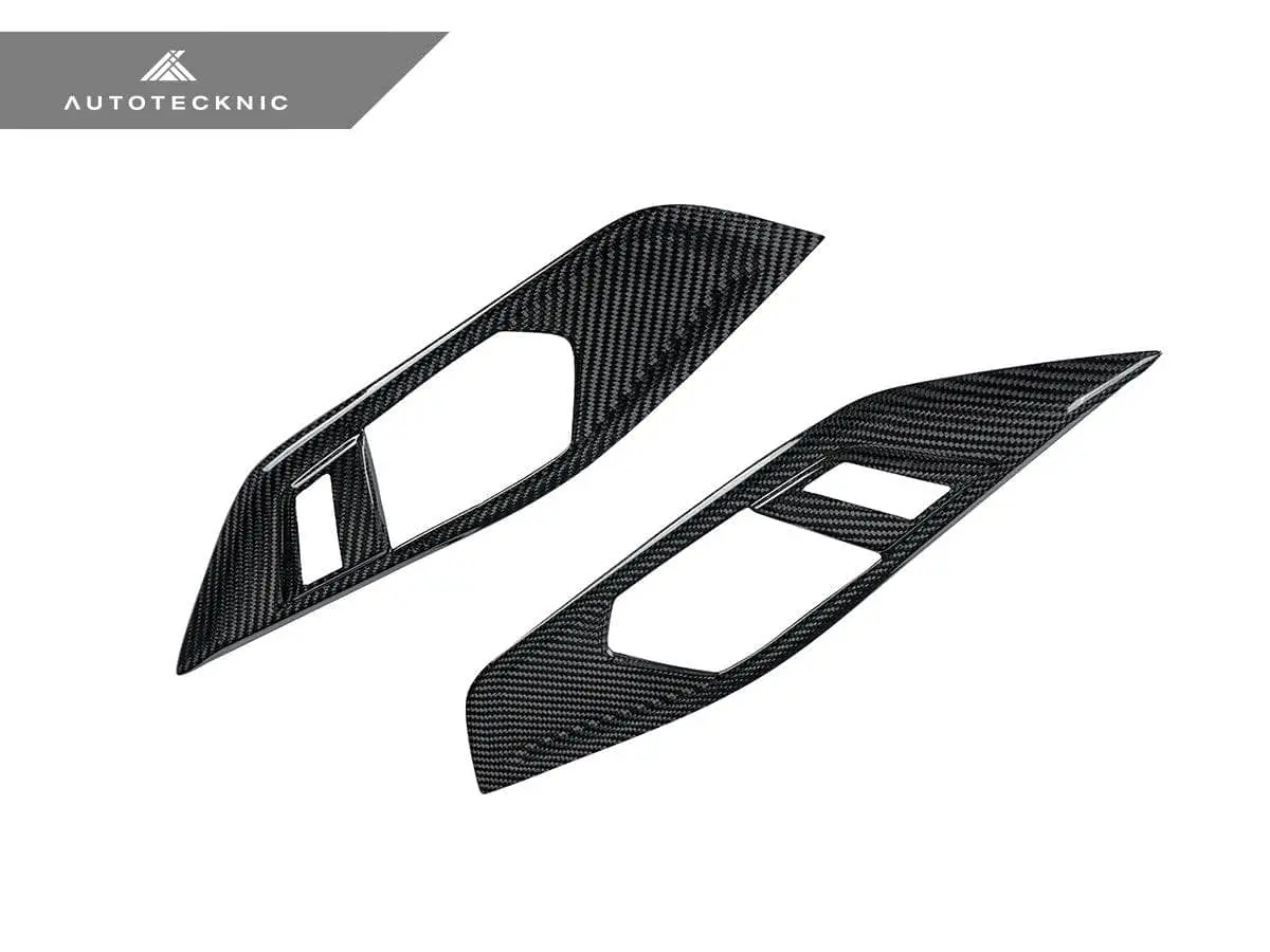 Autotecknic Dry Carbon Interior Door Handle Trim Set - G22 4-Series 1