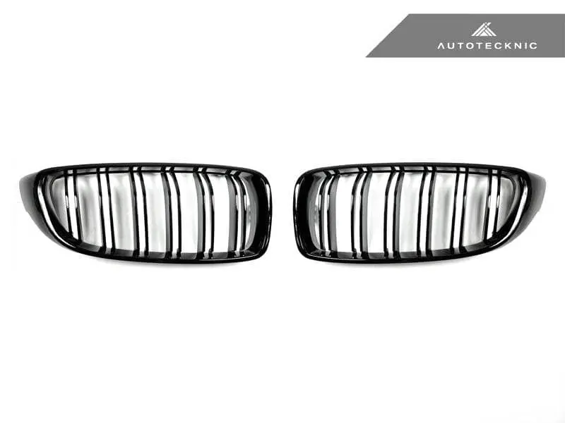 Autotecknic Dual-Slats Gloss Black Front Grille Set - F32/ F36 4-Series | F80 M3 | F82 M4 1