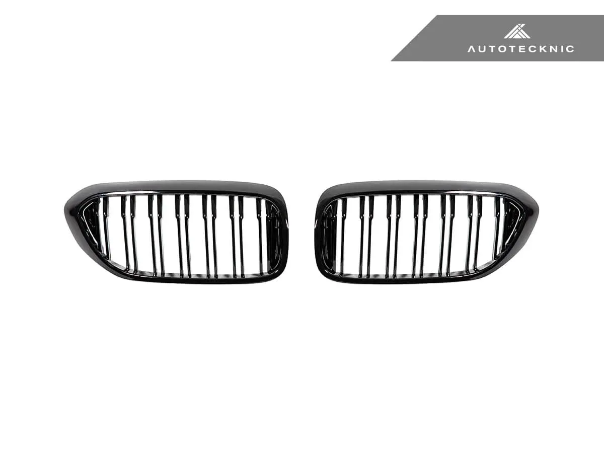 Autotecknic Dual-Slats Gloss Black Front Grille Set - G30 5-Series Pre-Lci 1