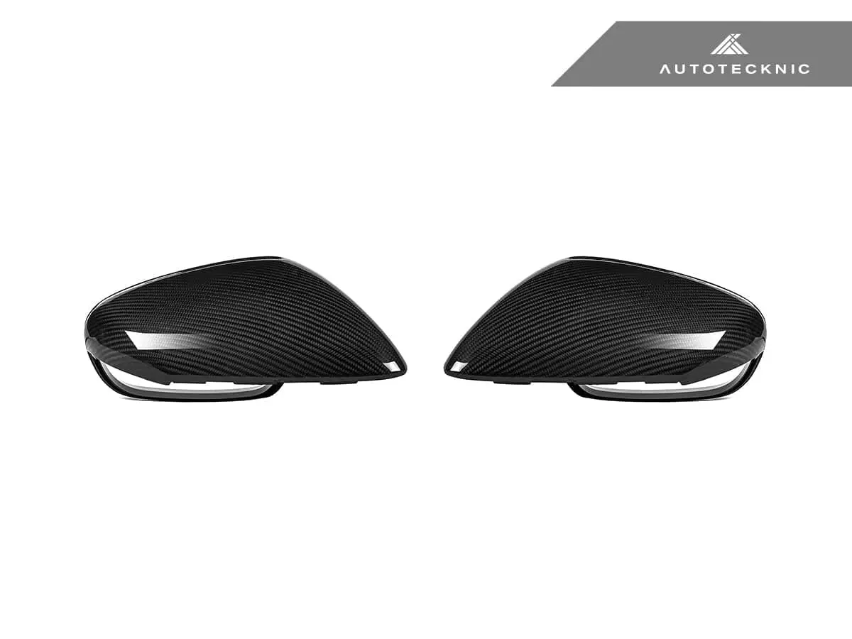 Autotecknic Replacement Dry Carbon Mirror Covers - Porsche 9J1 Taycan 1