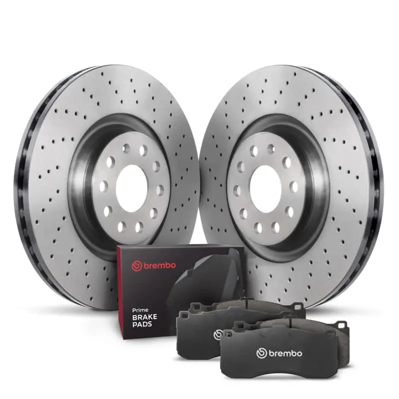 Brembo Oe 15-20 Audi A3 Quattro/S3/15-19 Golf R/15-21 Gti/19-21 Jetta Front Disc Brake Kit 1
