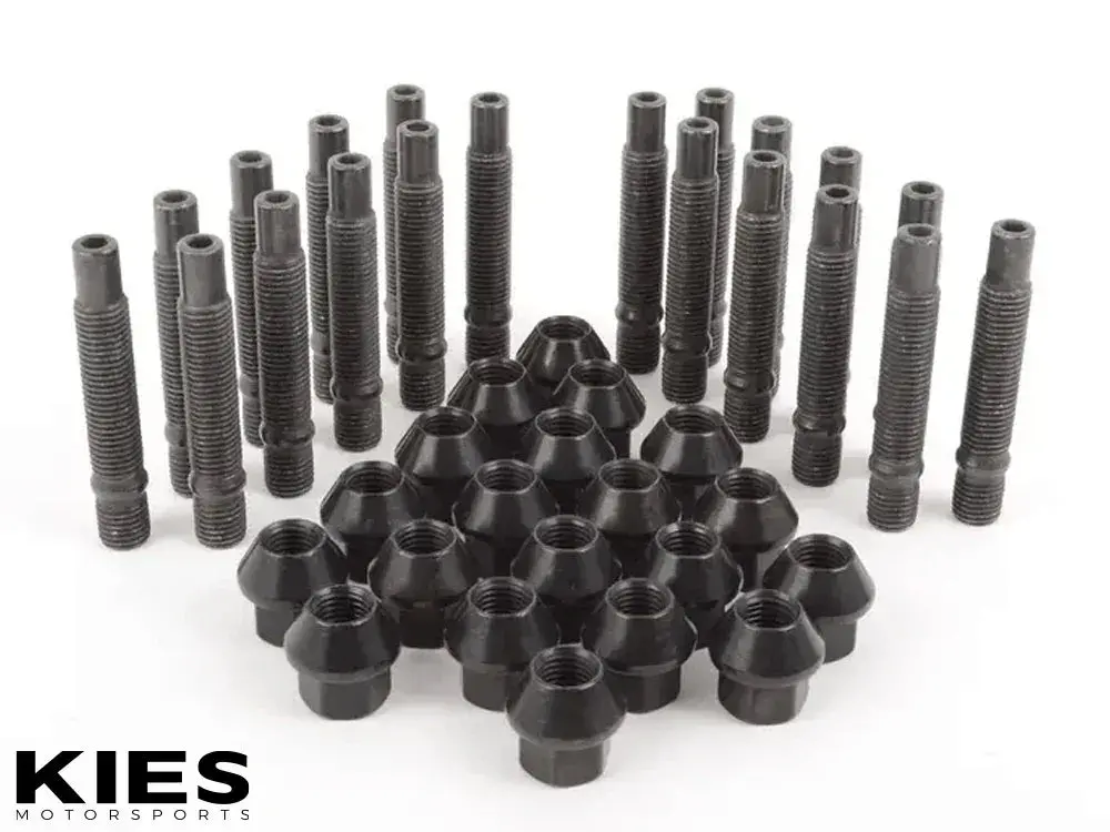 Open Box - Motorsport Hardware 5-Lug (12 X 1.5 Thread) 78Mm Black Race Stud Kit (Bmw E Series) 1